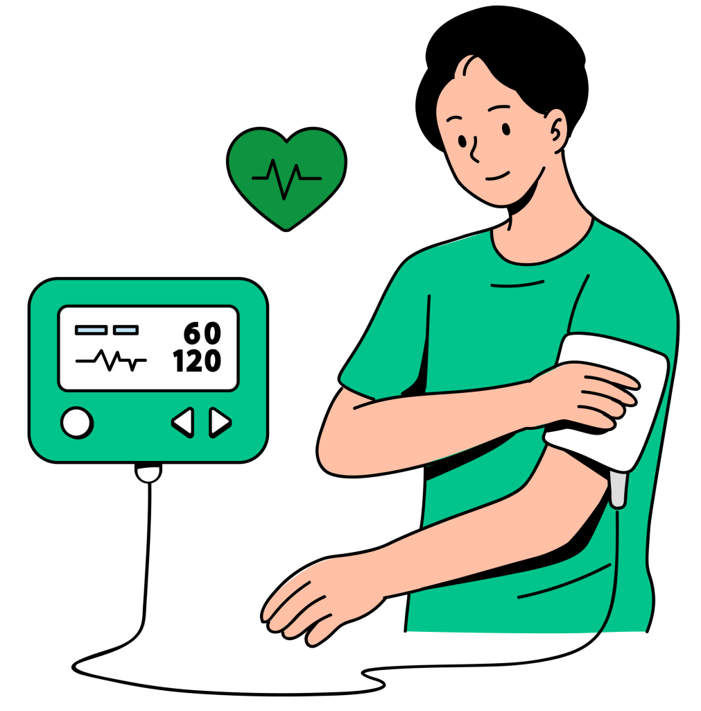 Man Measuring blood pressure